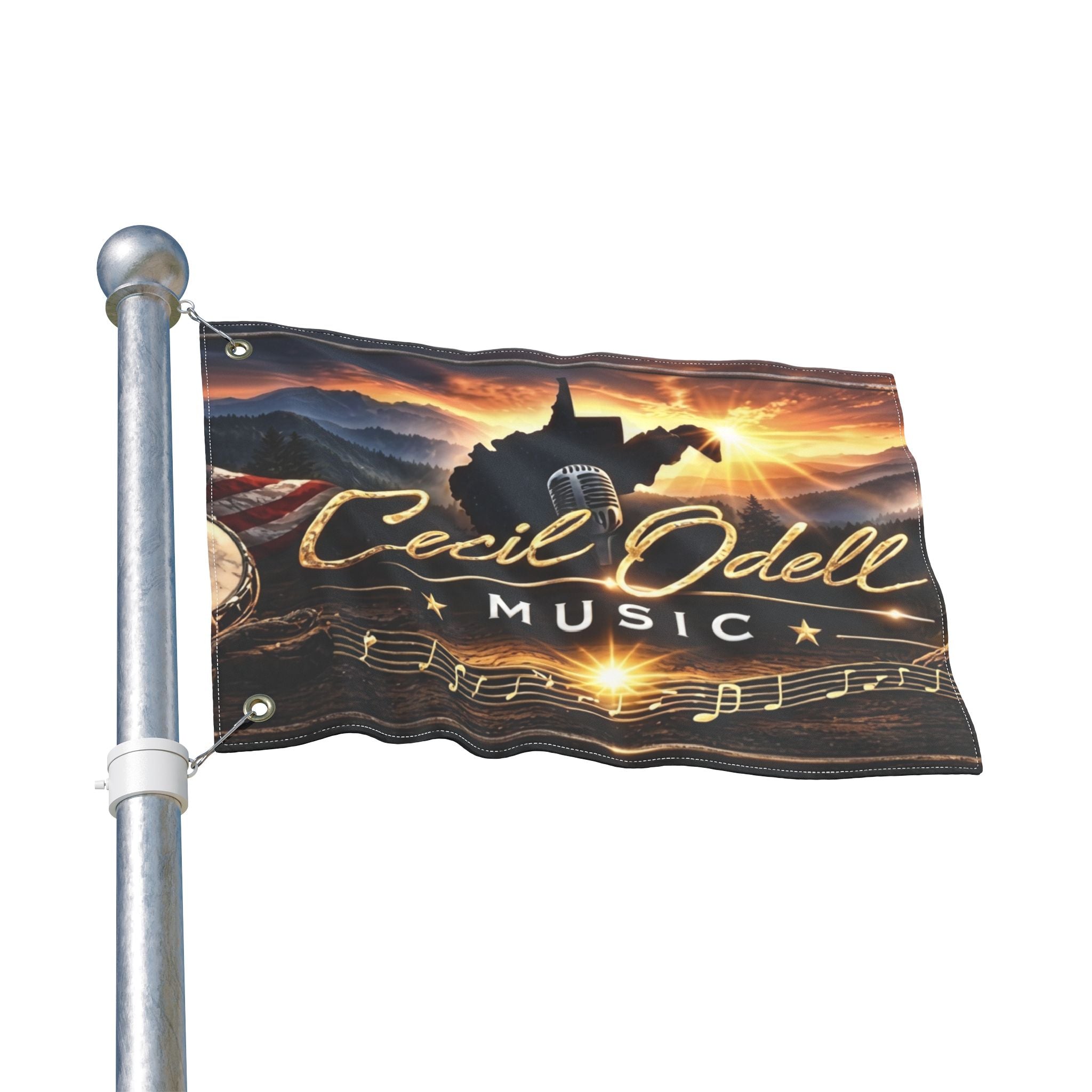 Cecil Odell Music Double-Sided Decorative Flag