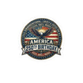 America 250th Birthday Kiss-Cut Vinyl Sticker: Patriotic Eagle Emblem