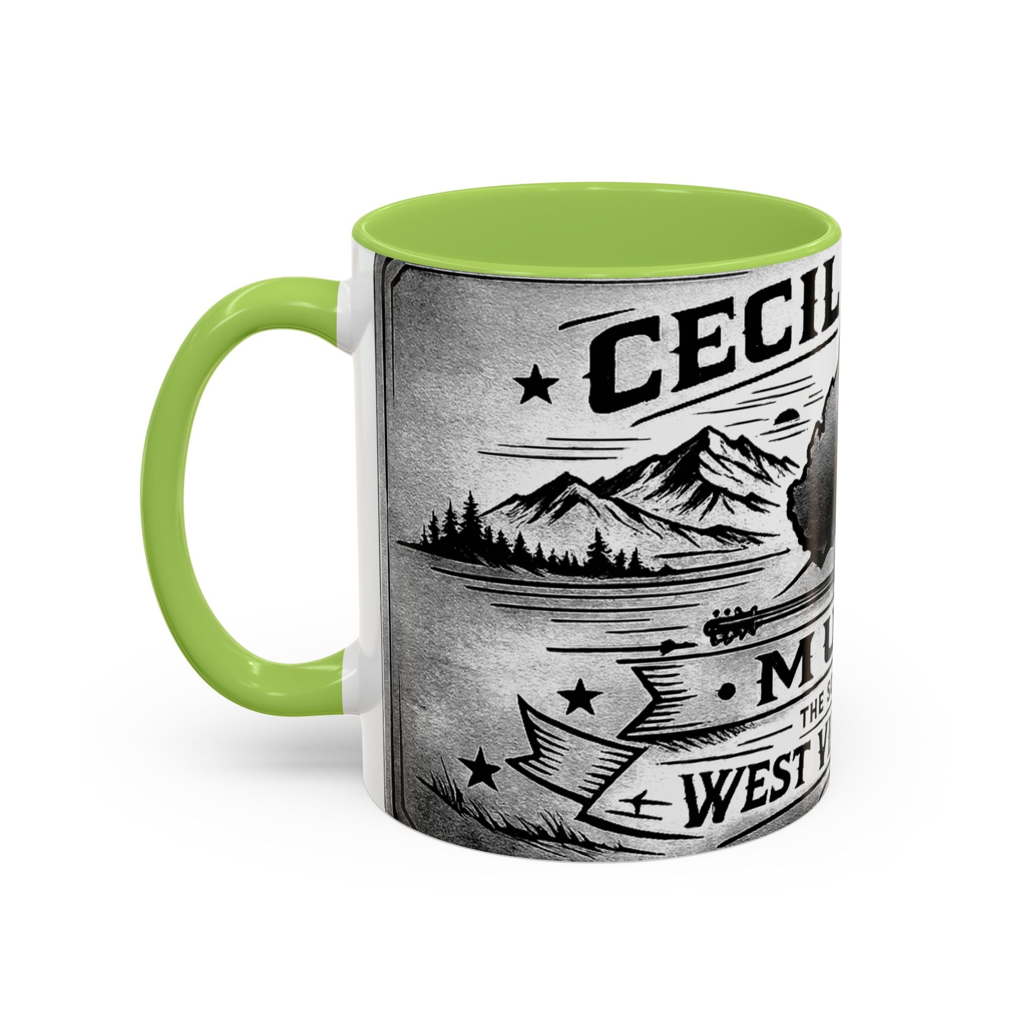 West Virginia Music Coffee Mug: 'The Sound of the West Virginia Line' Accent Mug