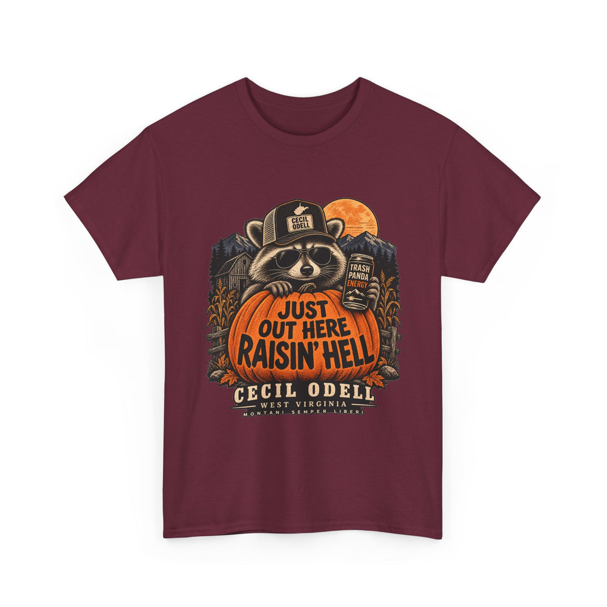 Just Out Here Raisin' Hell Halloween Tee | Cecil Odell