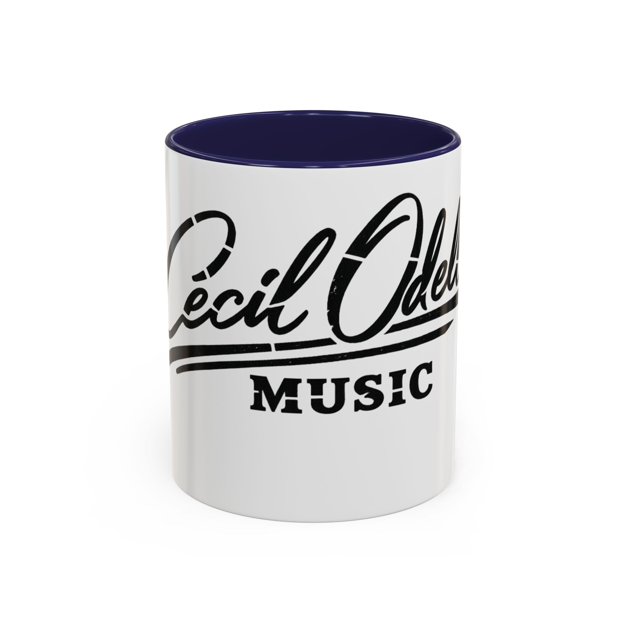 Cecil Odell Music Accent Coffee Mug: Black-Trim Musician Gift (11/15 oz)