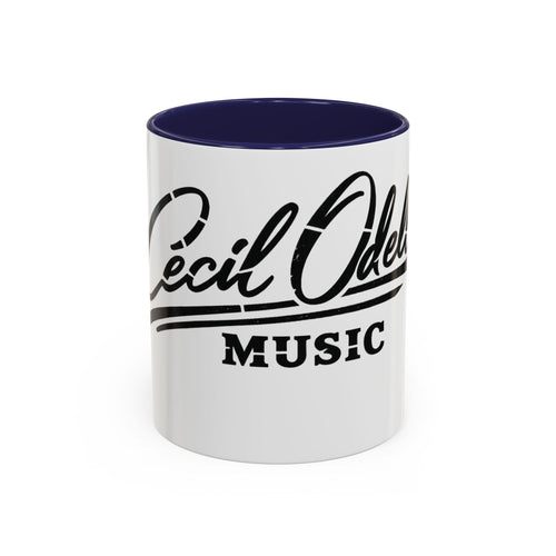 Cecil Odell Music Accent Coffee Mug: Black-Trim Musician Gift (11/15 oz)