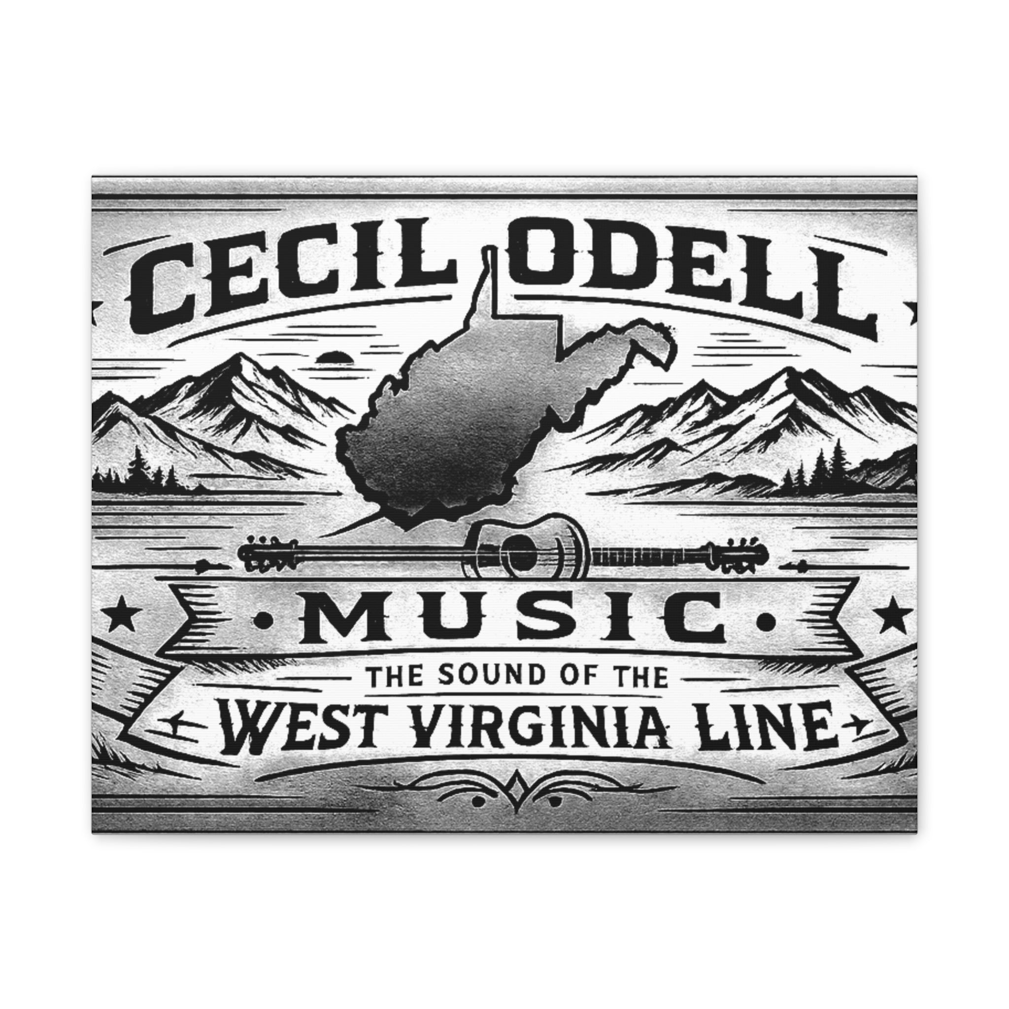 Cecil Odell Music Canvas Print: “The Sound of the West Virginia Line”