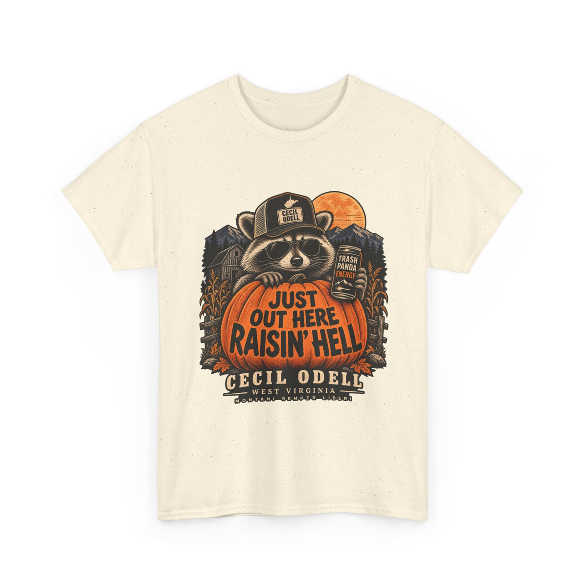 Just Out Here Raisin' Hell Halloween Tee | Cecil Odell