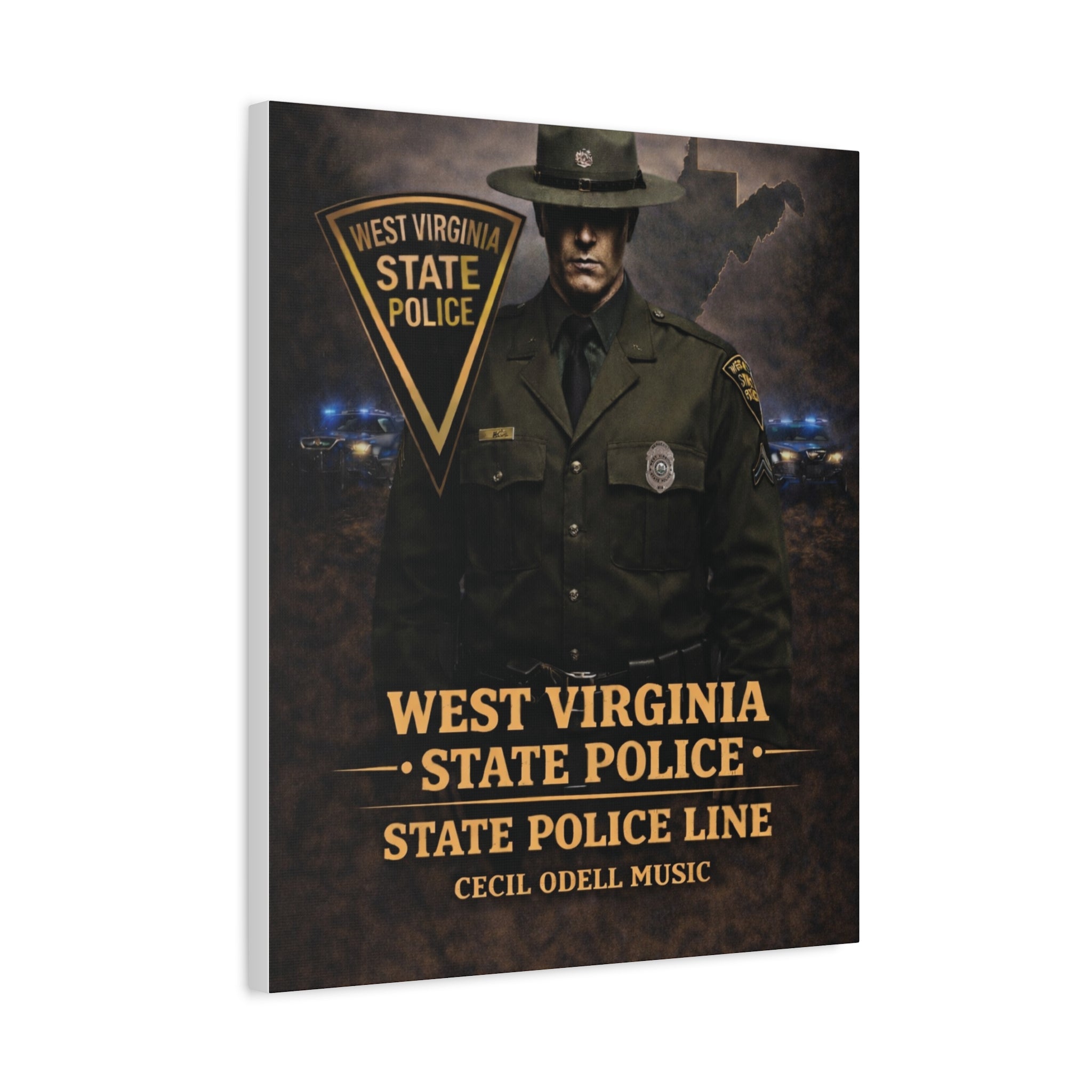 West Virginia State Police Canvas Wall Art: 'State Police Line' Tribute