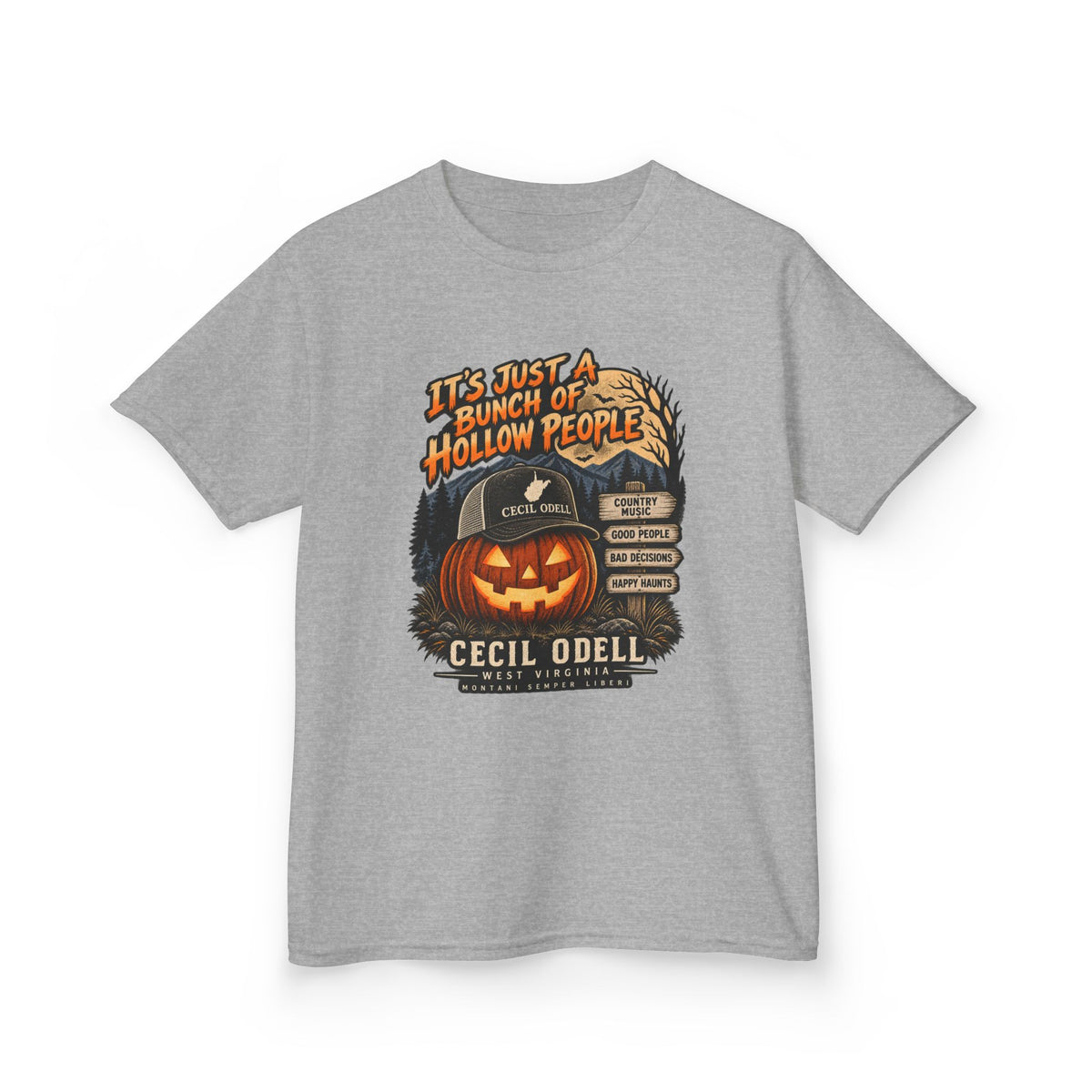 It's Just a Bunch of Hollow People Kids Halloween Tee | Cecil Odell