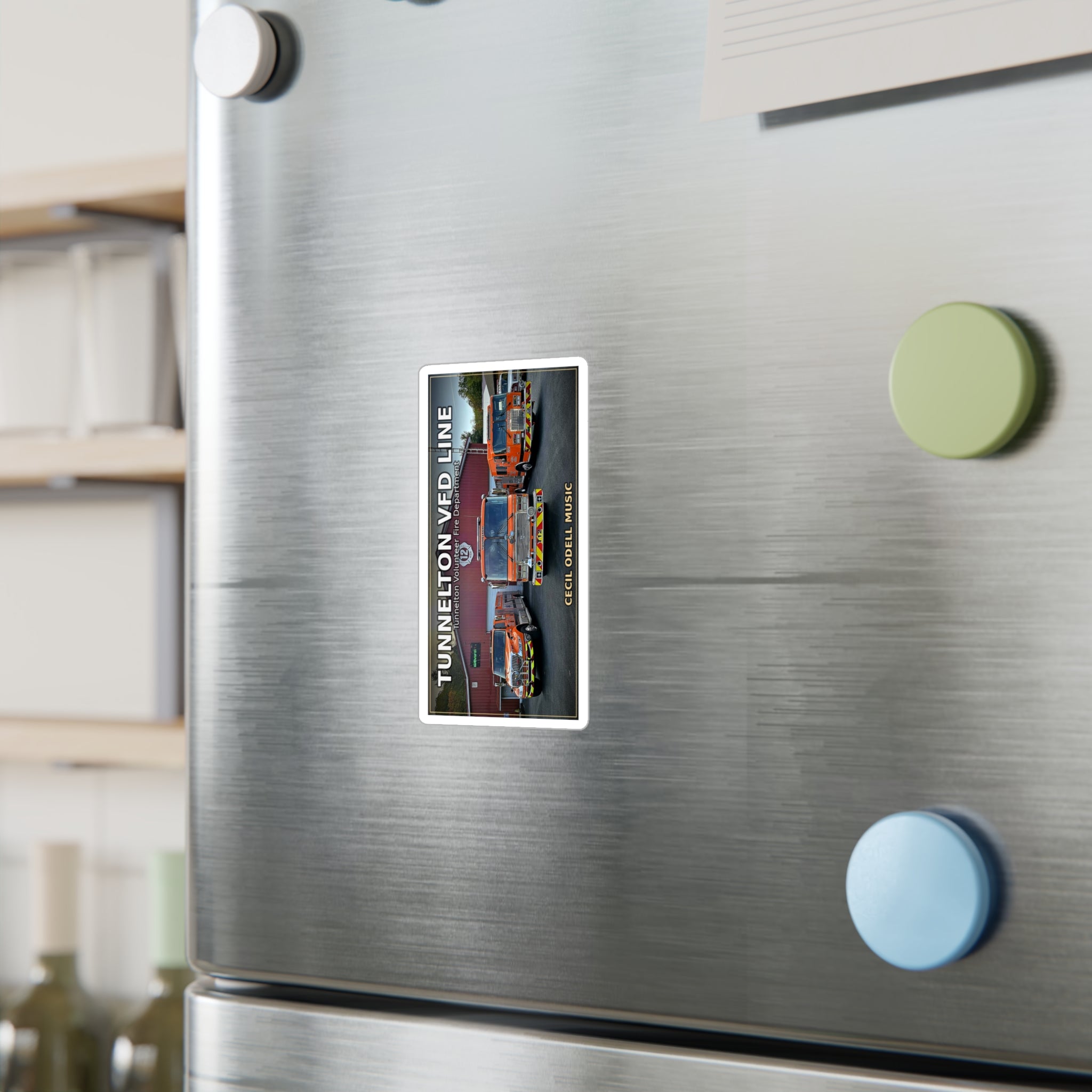 Tunnelton VFD Line Fire Truck Vinyl Sticker: Kiss-Cut Decal for Firefighters & First Responders