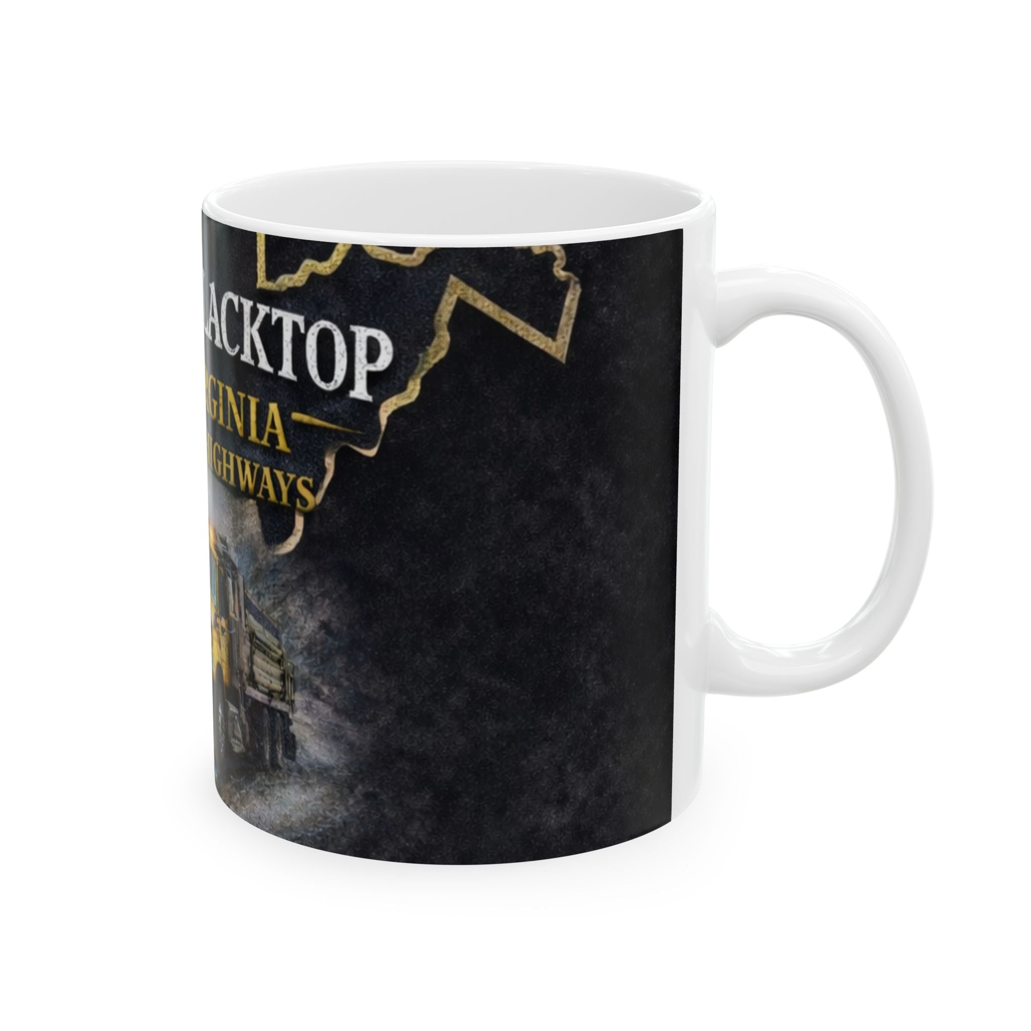 West Virginia Division of Highways Snowplow Mug: Hold the Blacktop Ceramic Coffee Cup (11oz/15oz)