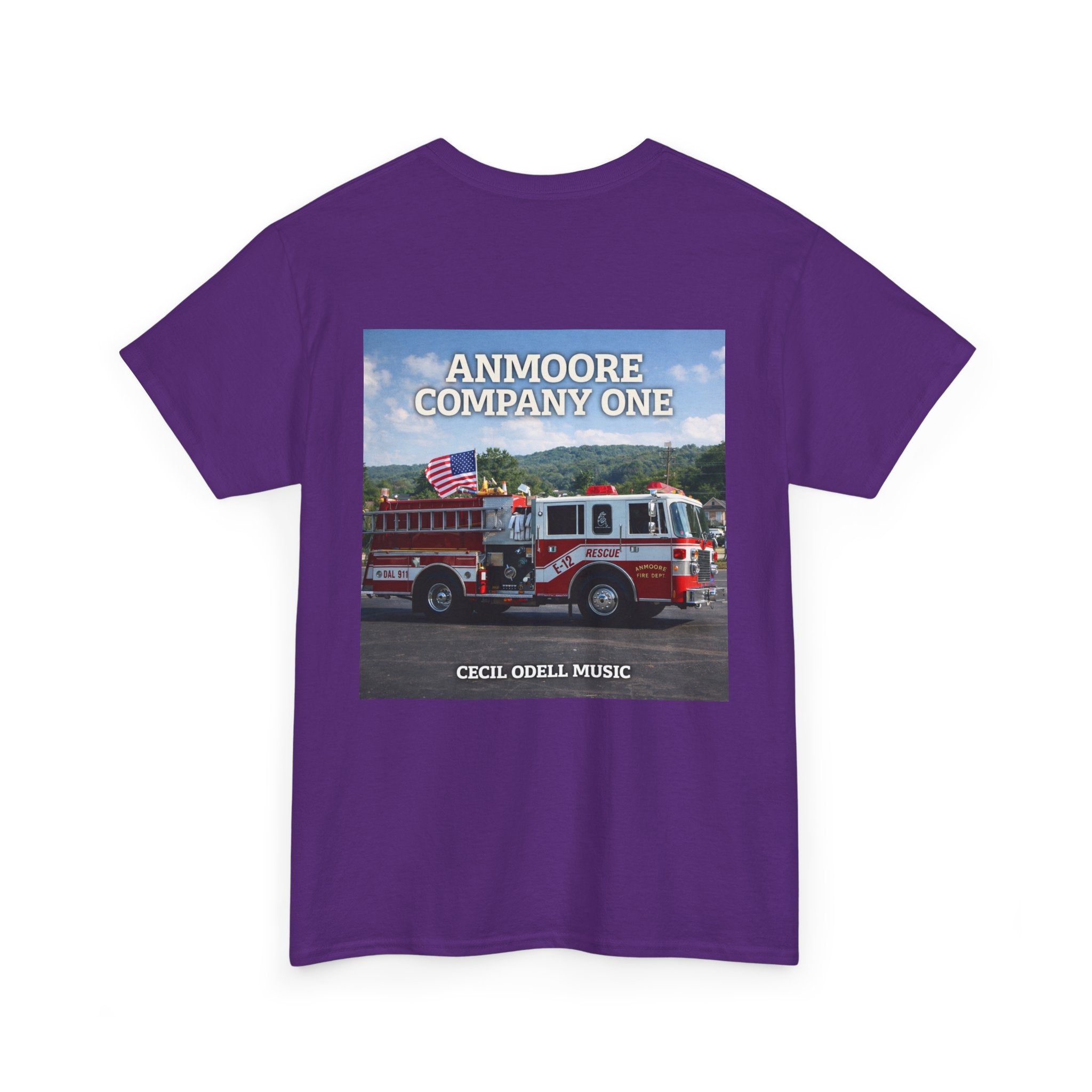 Firetruck Graphic Tee: "Anmoore Company One" Fire Department Tribute