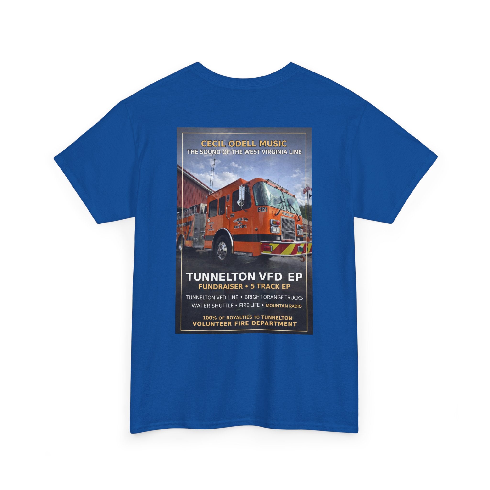 Tunnelton VFD Firetruck Tee: Volunteer Fire Department Fundraiser T-Shirt