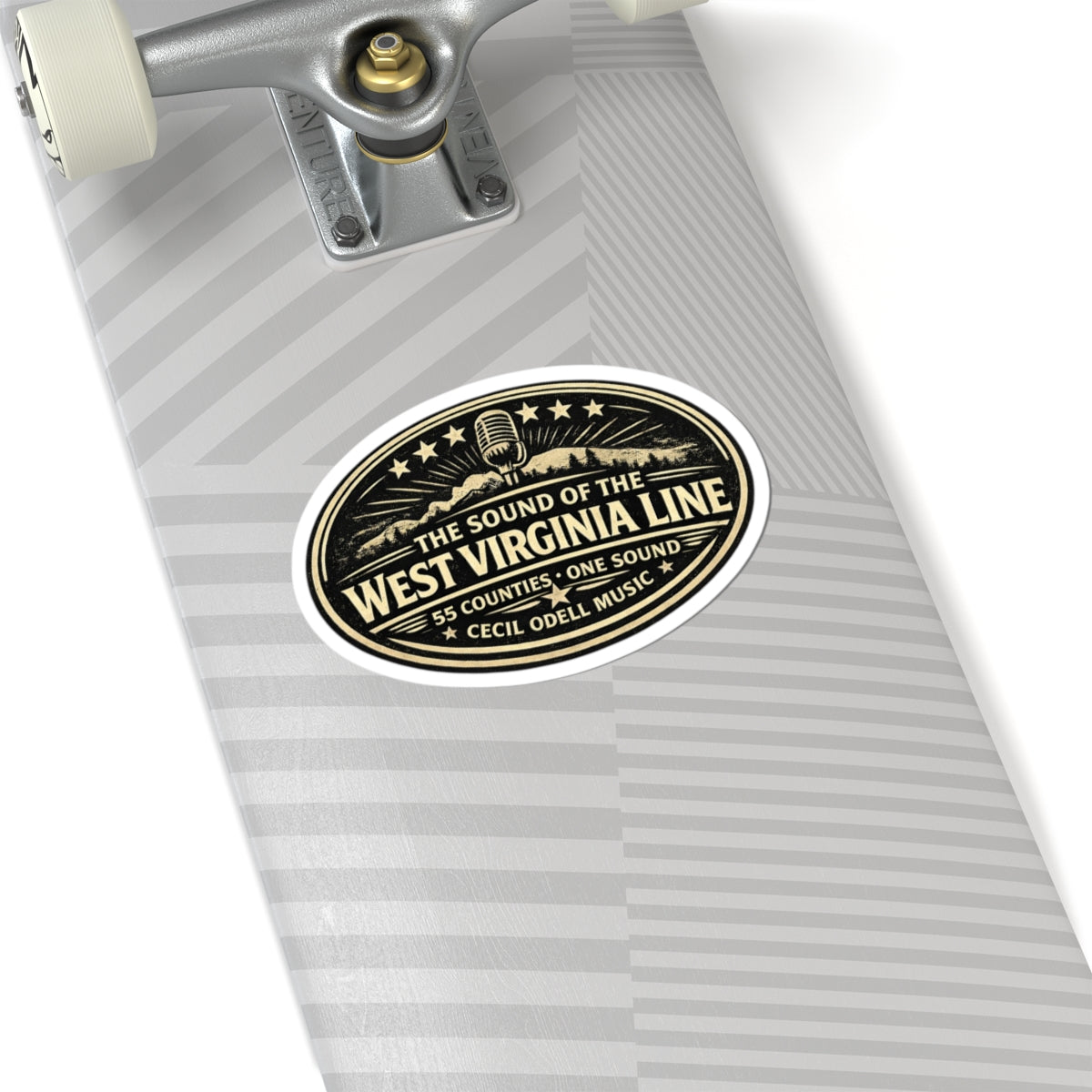 West Virginia Line Oval Sticker: “The Sound of the West Virginia Line” Vintage Music Decal