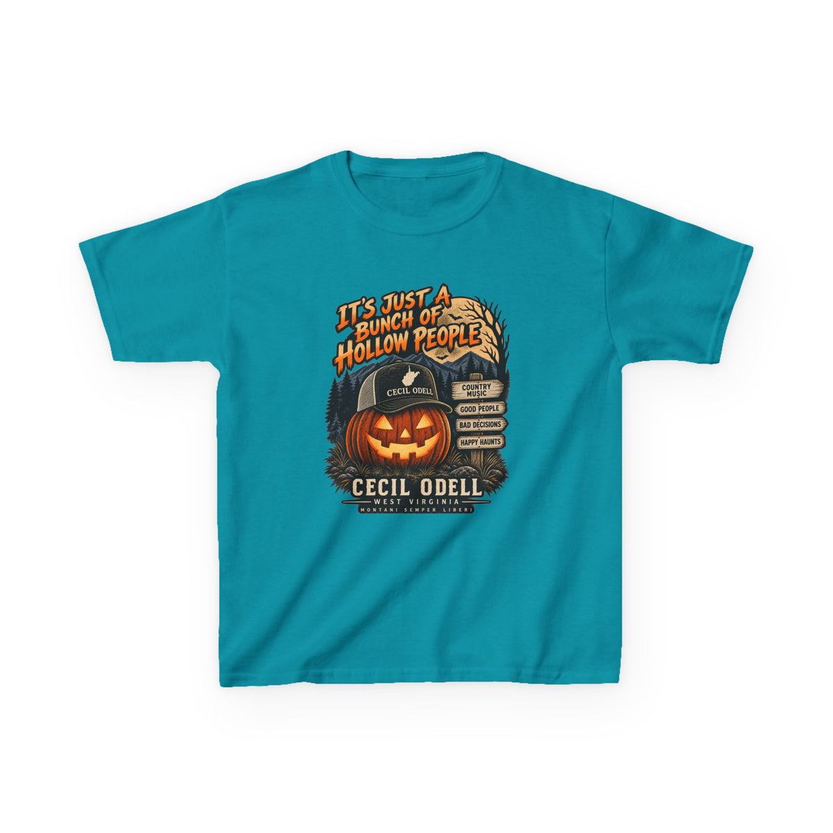 It's Just a Bunch of Hollow People Kids Halloween Tee | Cecil Odell