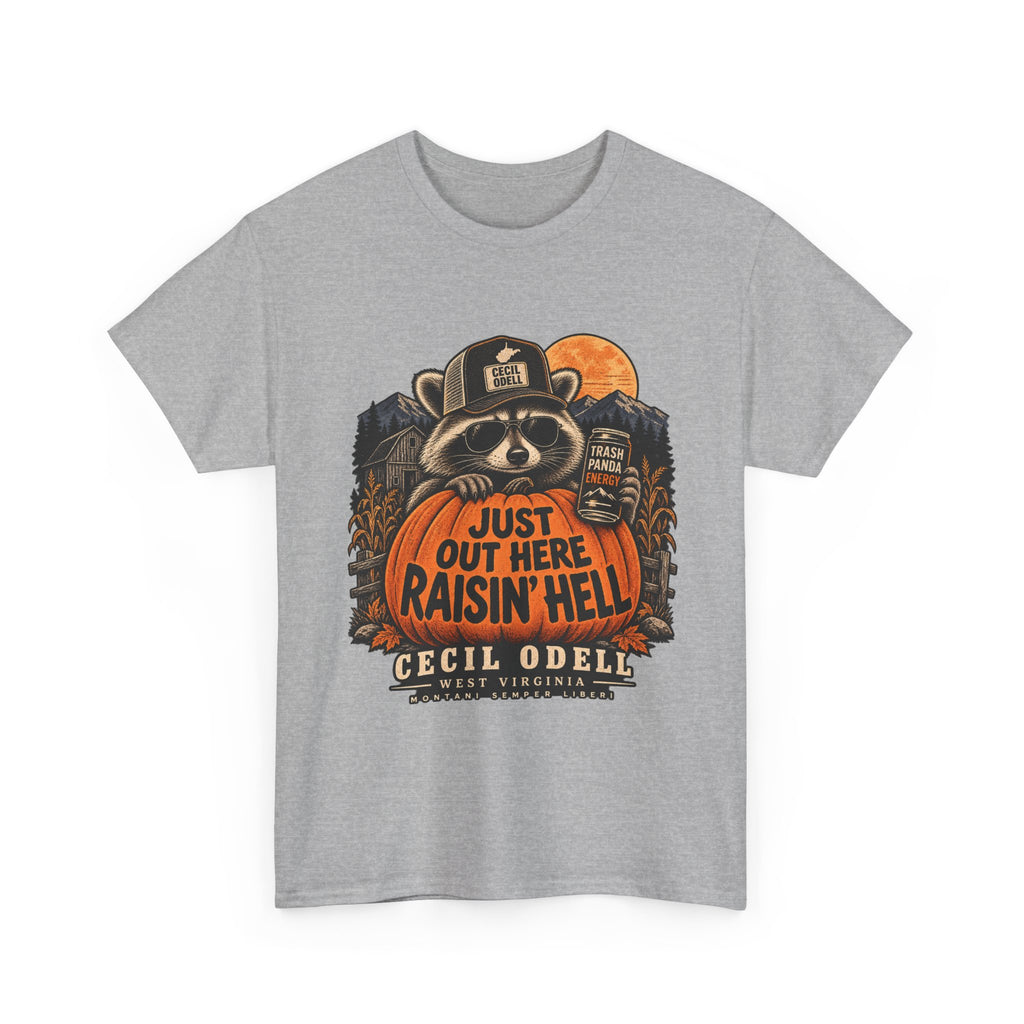 Just Out Here Raisin' Hell Halloween Tee | Cecil Odell