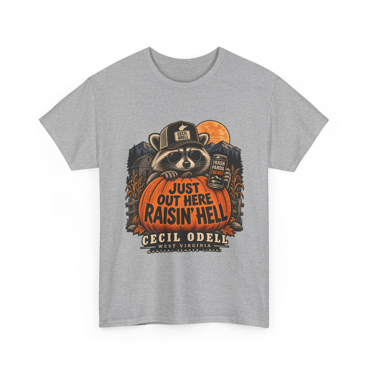 Just Out Here Raisin' Hell Halloween Tee | Cecil Odell