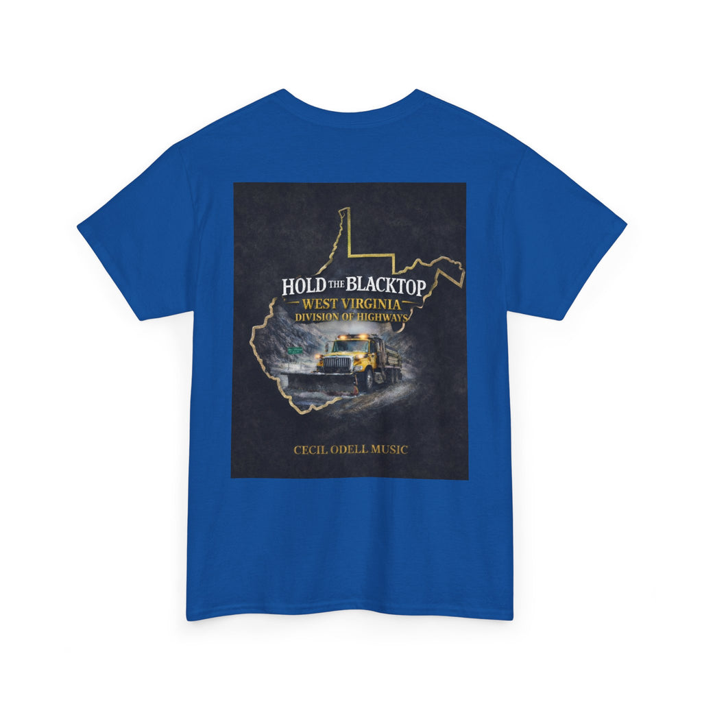 West Virginia 'Hold the Blacktop' Graphic Tee: Vintage Truck State Outline Music Shirt