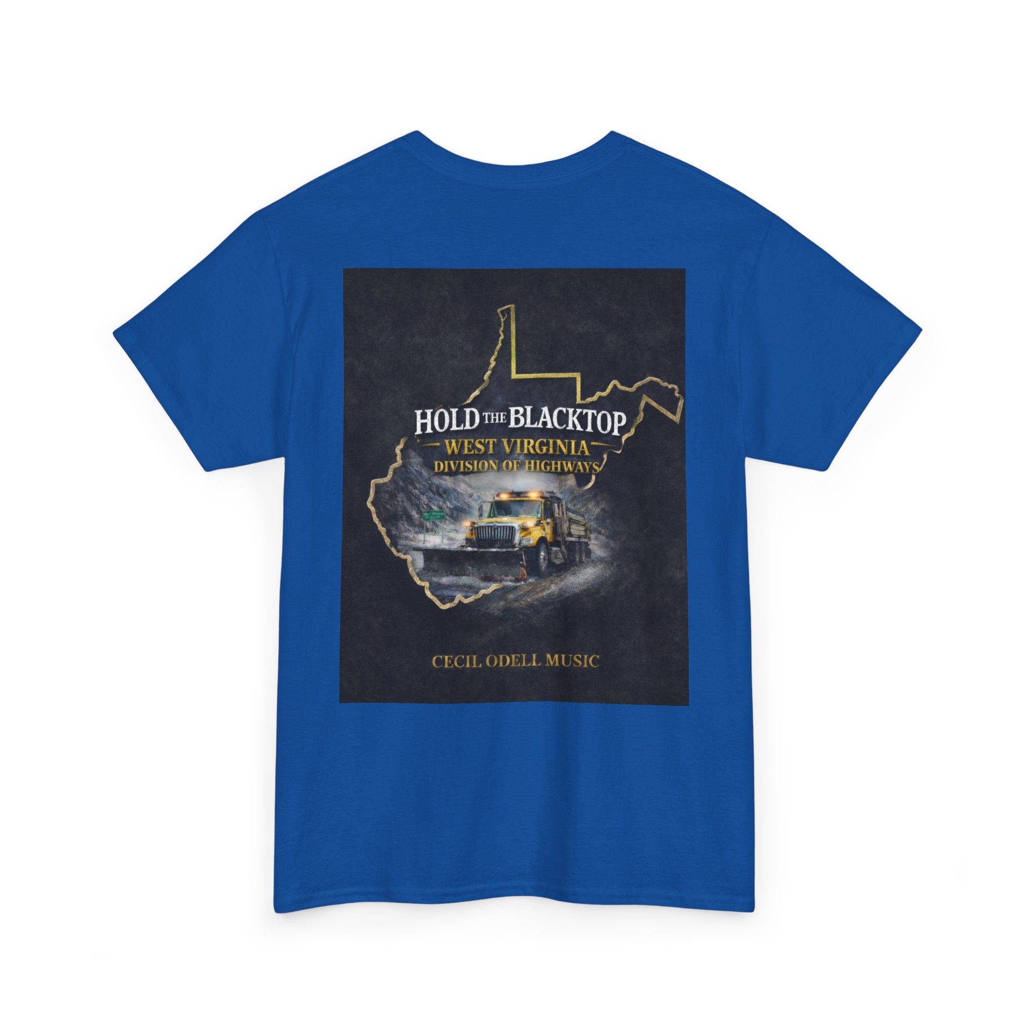 West Virginia 'Hold the Blacktop' Graphic Tee: Vintage Truck State Outline Music Shirt
