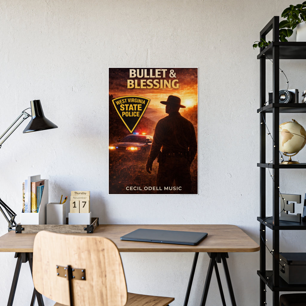 Bullet & Blessing Poster: West Virginia State Police Music Print