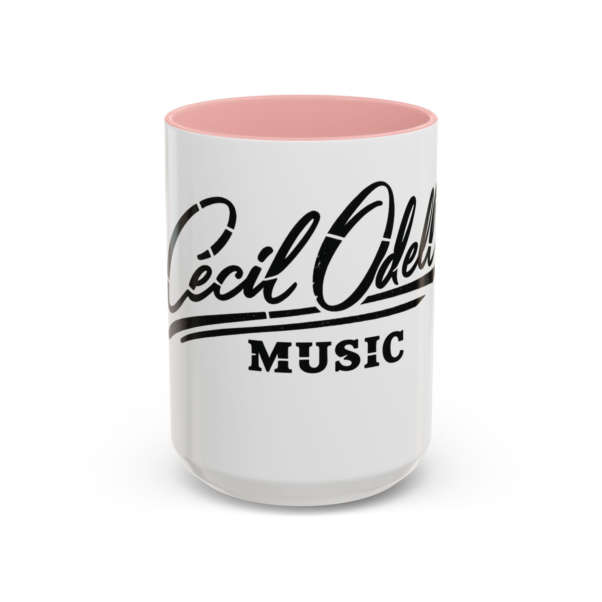 Cecil Odell Music Accent Coffee Mug: Black-Trim Musician Gift (11/15 oz)