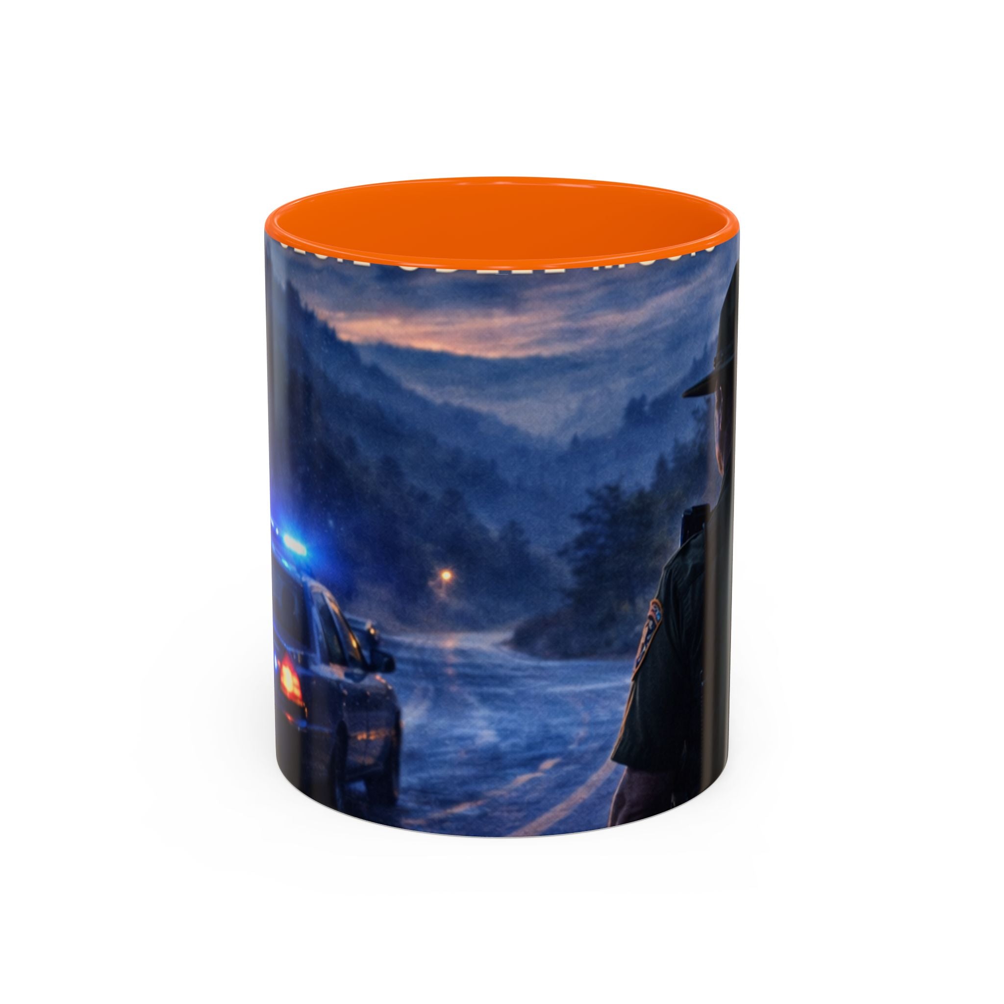 Trooper Night Patrol Coffee Mug: Rustic Western Lawman Scene (11/15oz)