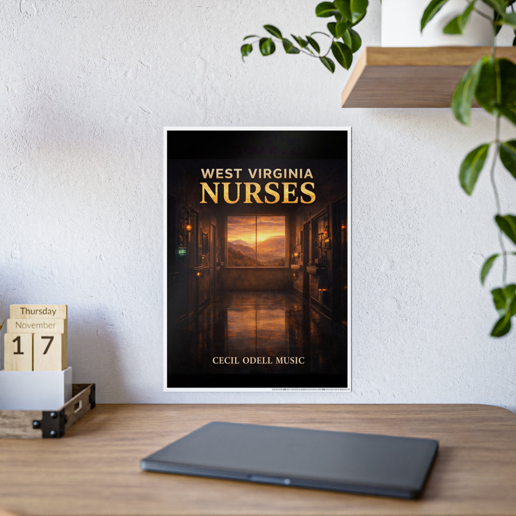 West Virginia Nurses Gloss Poster: Inspirational Hospital Corridor Sunset Art