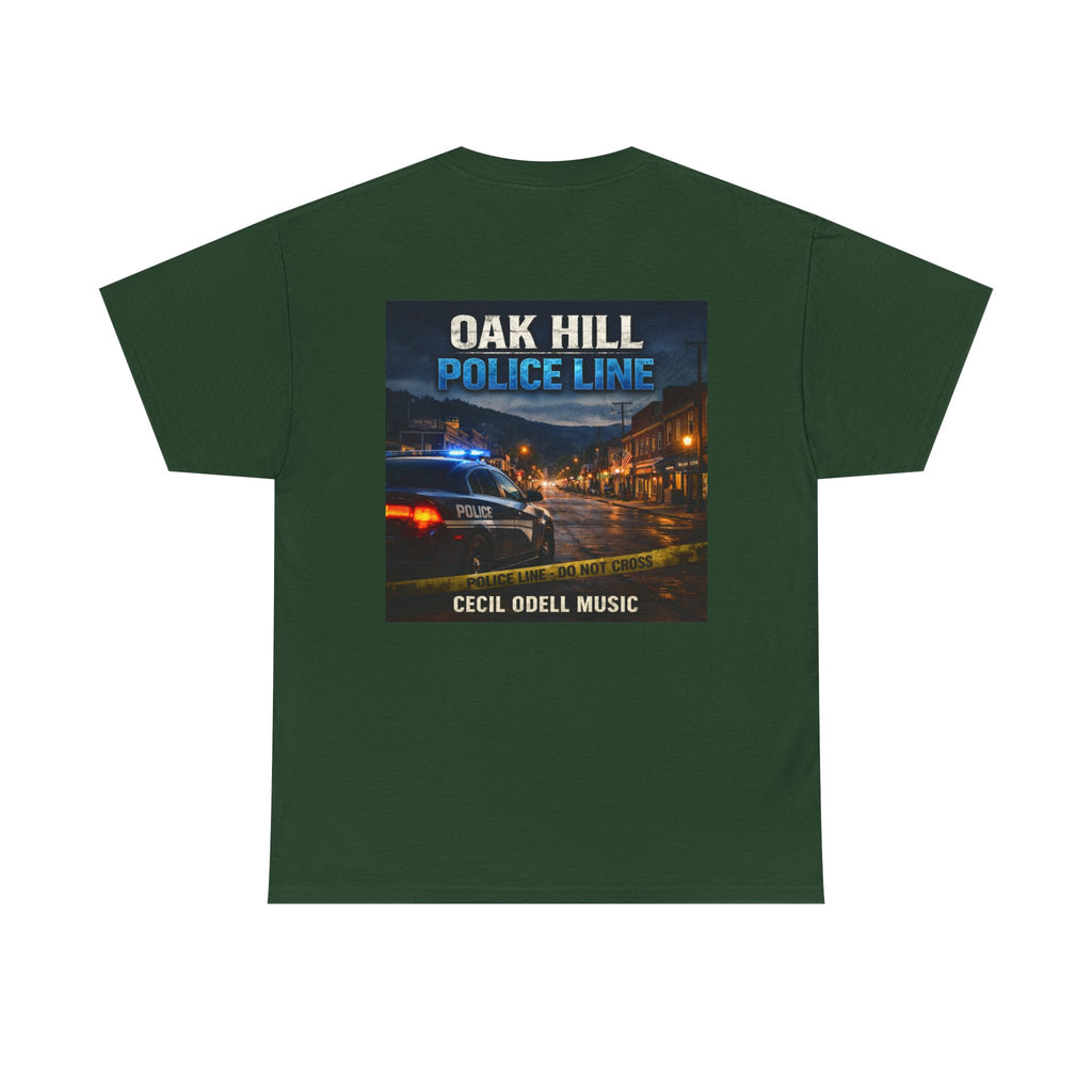 Police Line T-Shirt: Oak Hill 'Police Line' Album Cover Tee