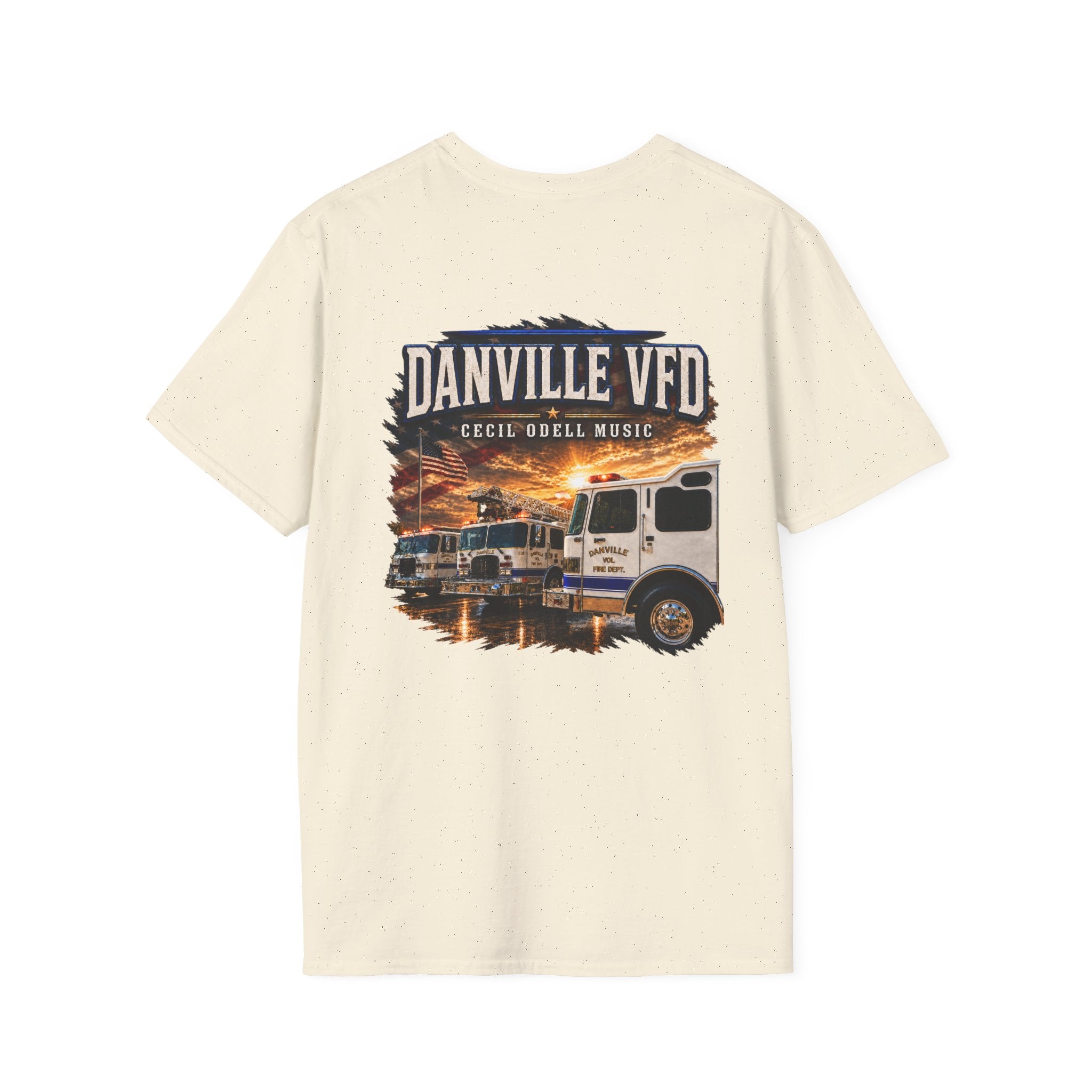 Danville VFD Firetruck T-Shirt: Volunteer Fire Department Crew Tee