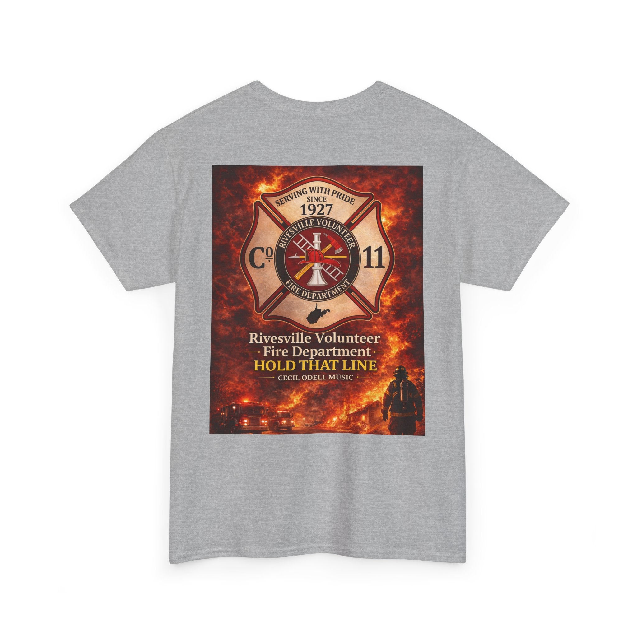 Firefighter T-Shirt: Rivesville Volunteer Fire Department “Hold That Line” Tribute Tee
