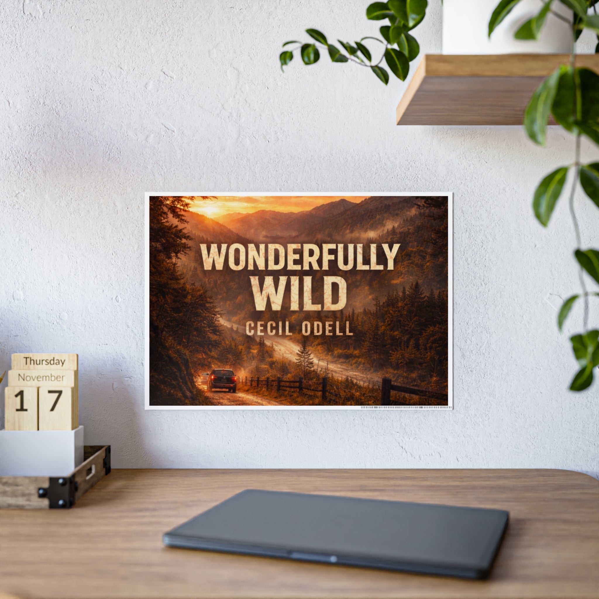 Wonderfully Wild Gloss Poster: Scenic Road Sunset Wall Art