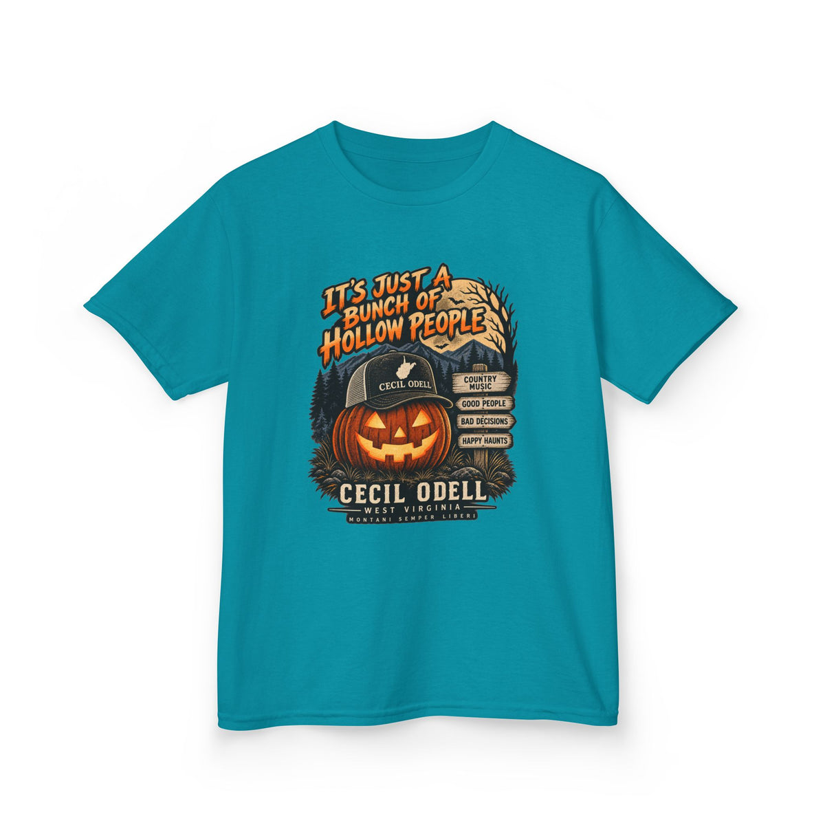 It's Just a Bunch of Hollow People Kids Halloween Tee | Cecil Odell