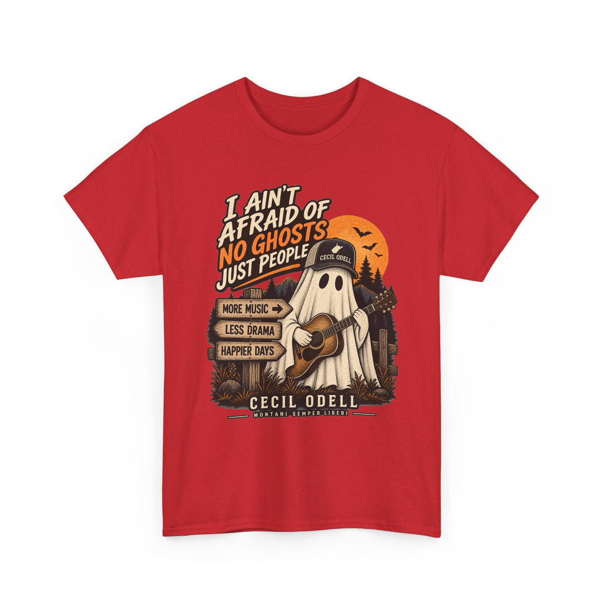 I Ain't Afraid of No Ghosts, Just People Halloween Tee | Cecil Odell