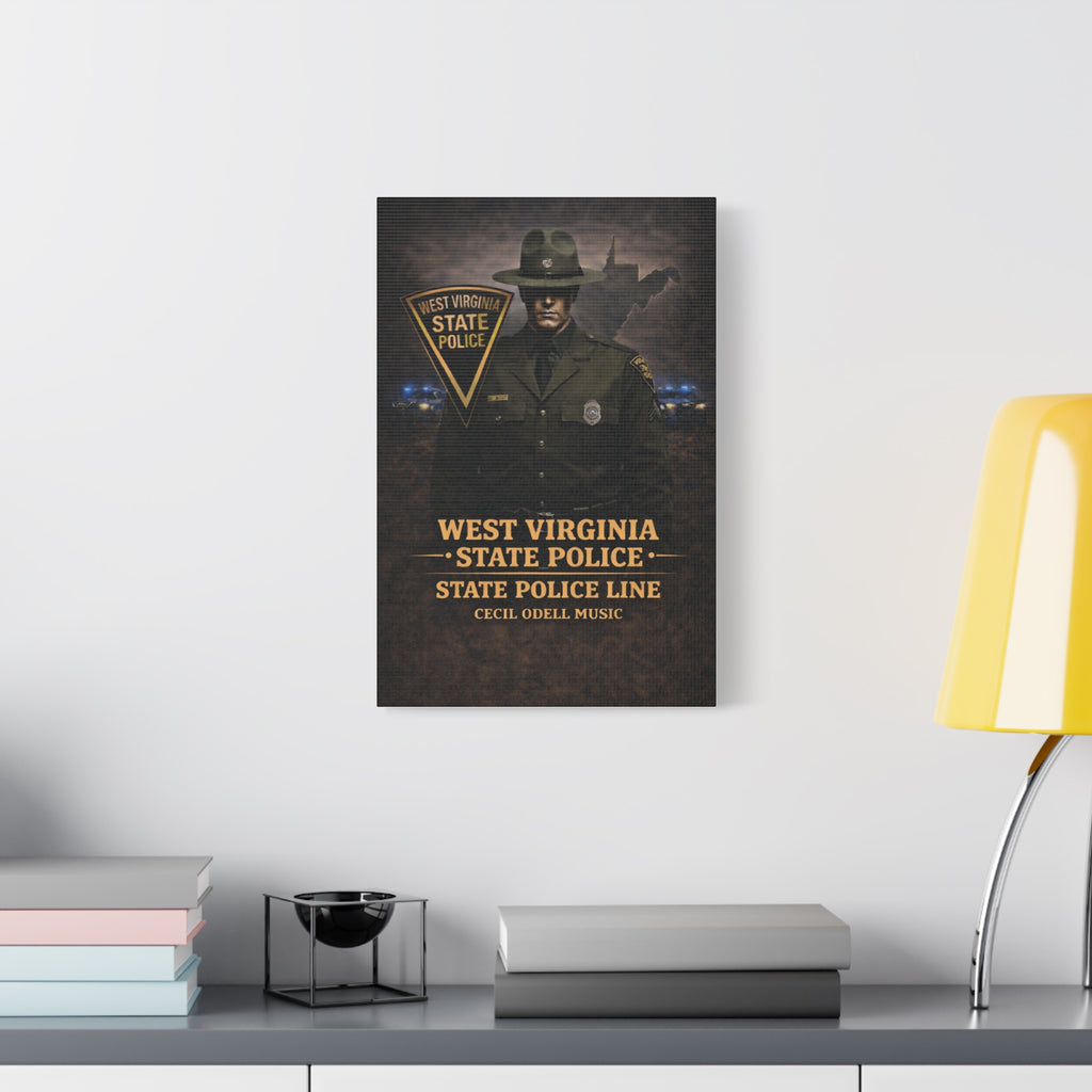 West Virginia State Police Canvas Wall Art: 'State Police Line' Tribute