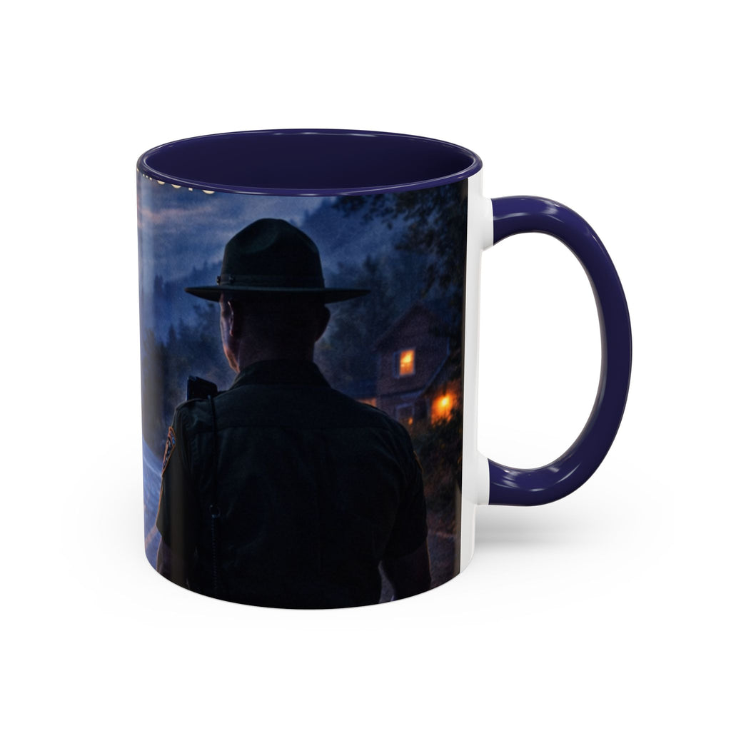 Trooper Night Patrol Coffee Mug: Rustic Western Lawman Scene (11/15oz)