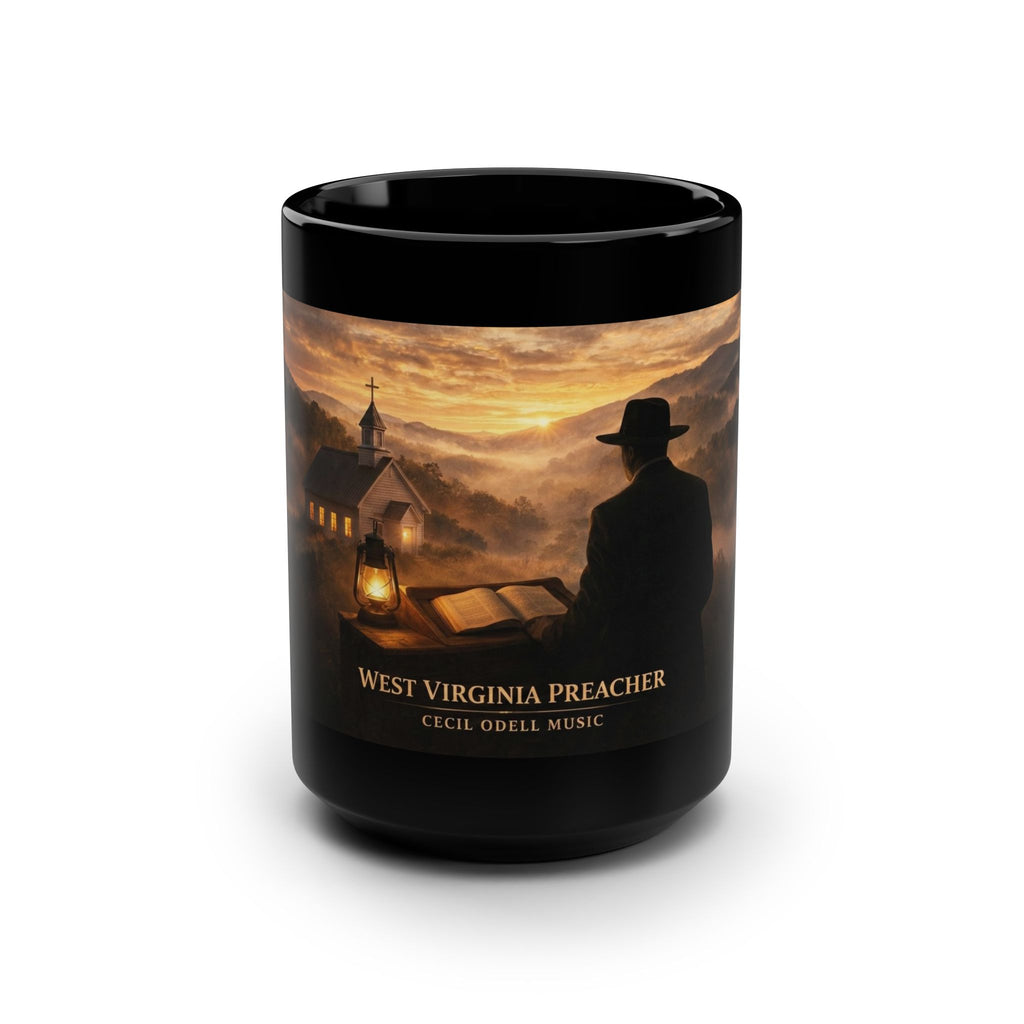 West Virginia Preacher 15oz Black Coffee Mug