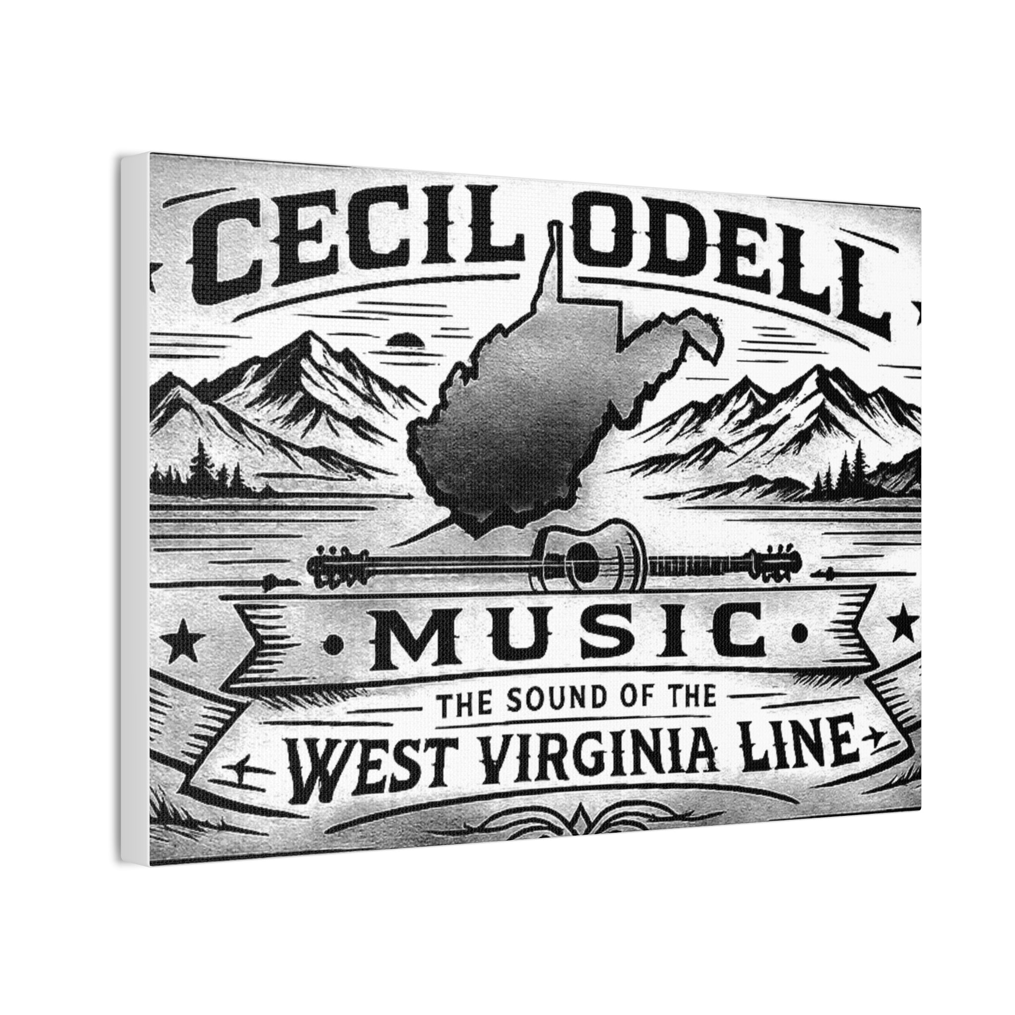 Cecil Odell Music Canvas Print: “The Sound of the West Virginia Line”