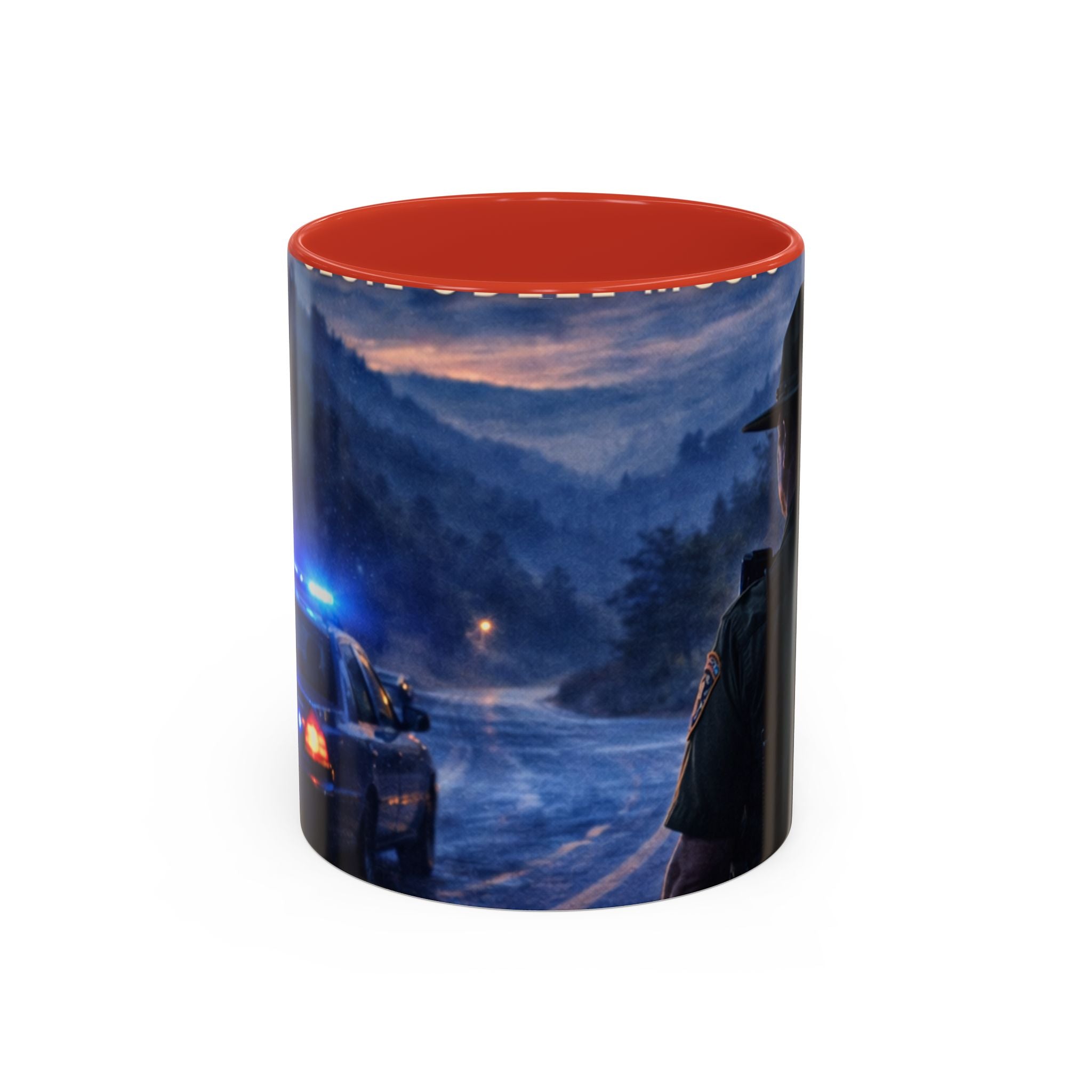 Trooper Night Patrol Coffee Mug: Rustic Western Lawman Scene (11/15oz)