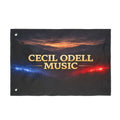 Cecil Odell Music Double-Sided Flag: Sunset Stage Logo Banner for Musicians & Fans