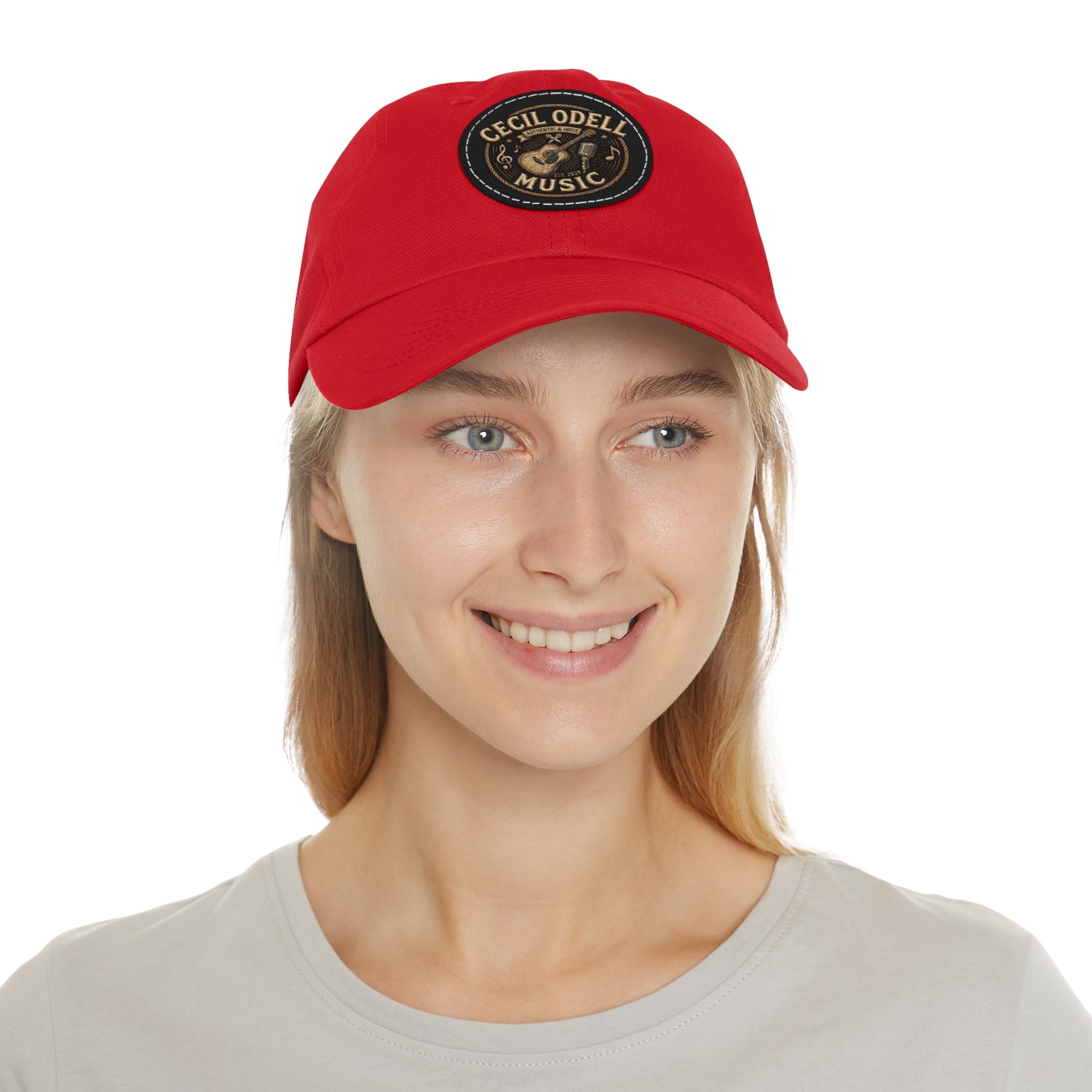 Cecil Odell Music Leather Patch Dad Hat