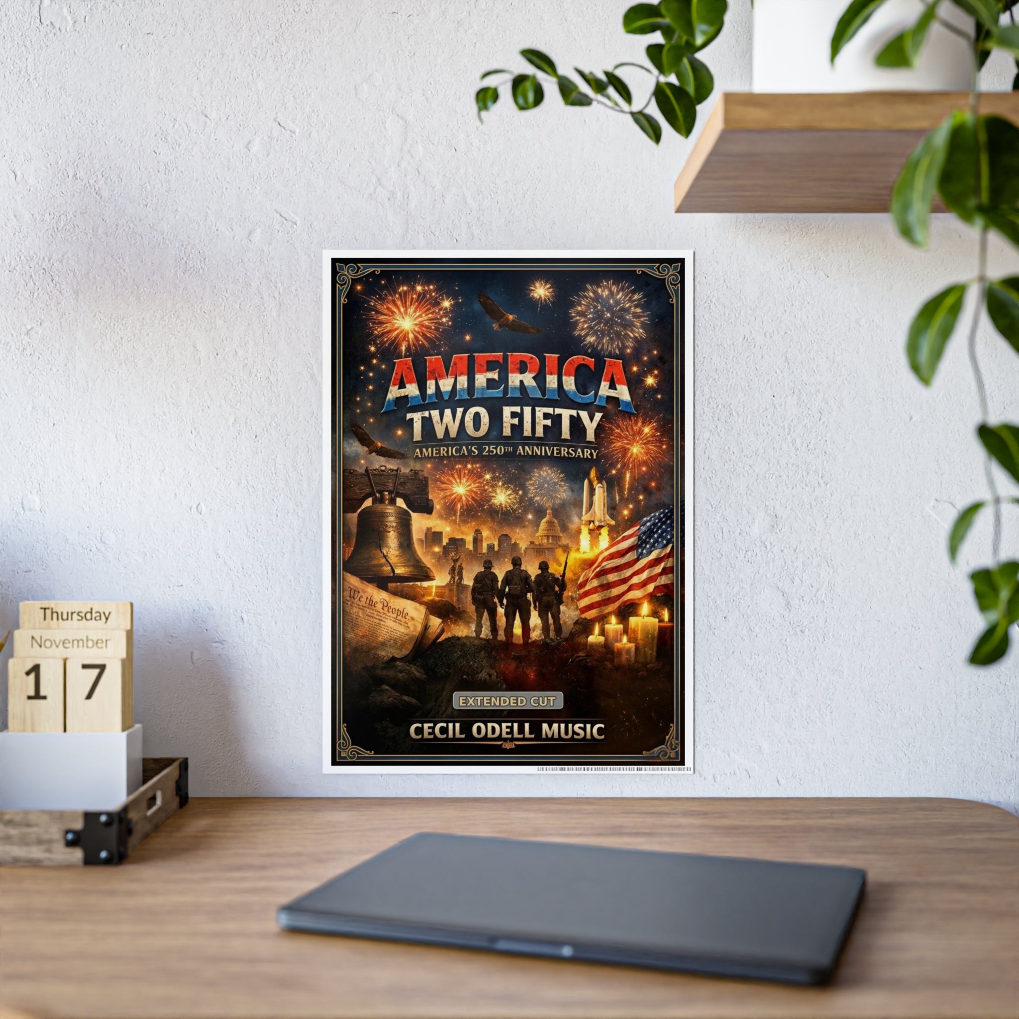 America Two Fifty Anniversary Poster – Patriotic 250th Celebration Gloss Print