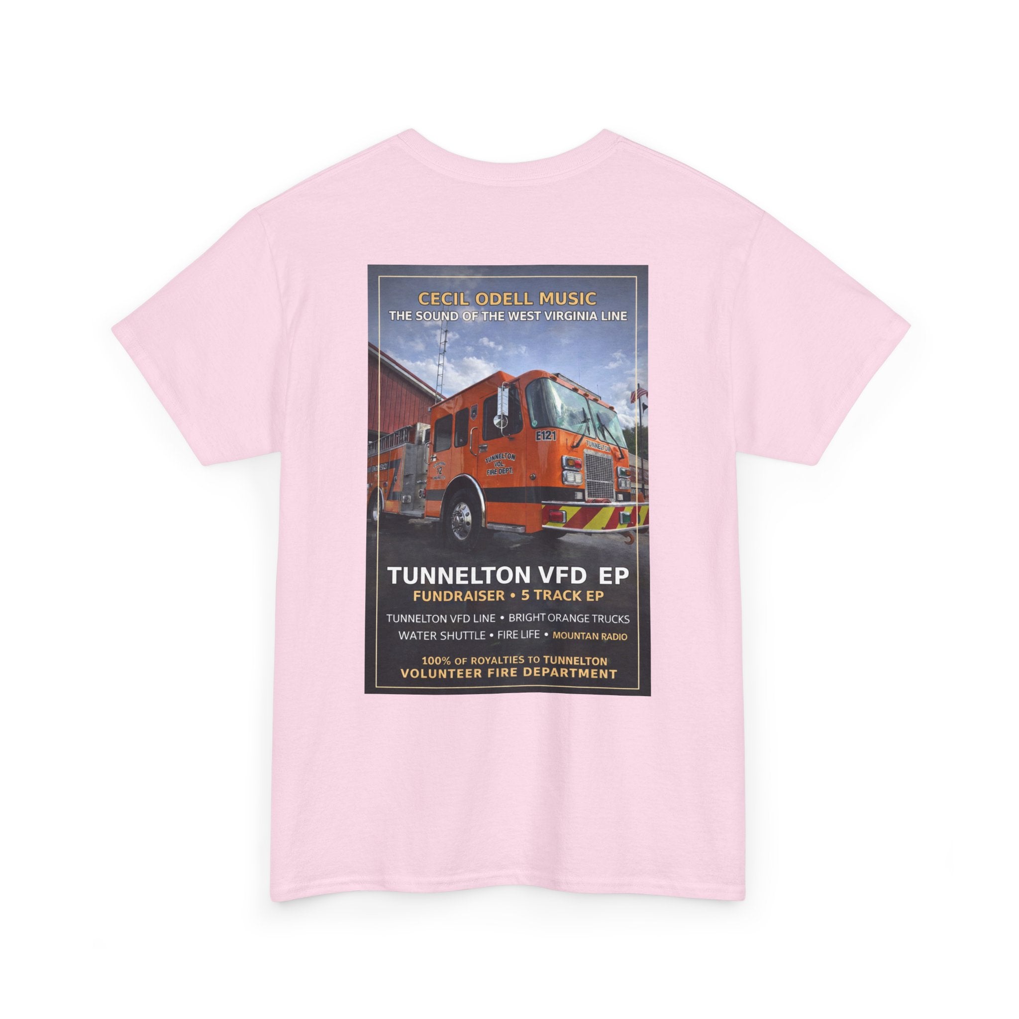 Tunnelton VFD Firetruck Tee: Volunteer Fire Department Fundraiser T-Shirt