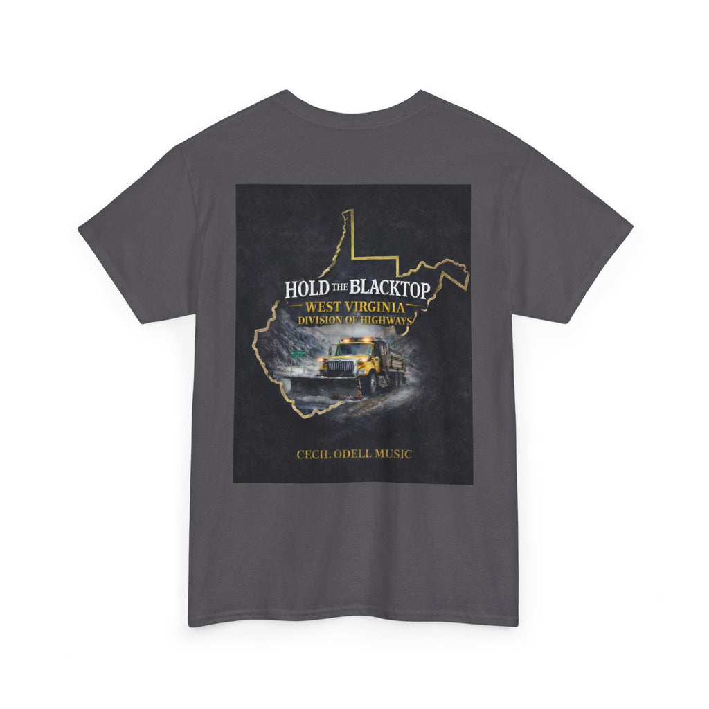 West Virginia 'Hold the Blacktop' Graphic Tee: Vintage Truck State Outline Music Shirt