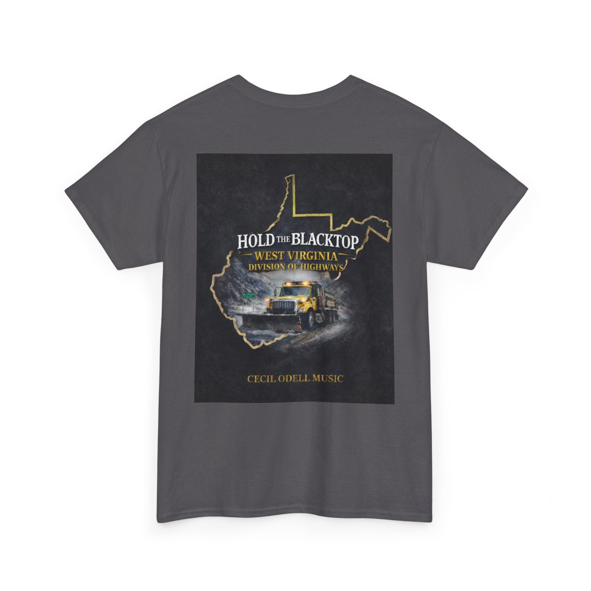 West Virginia 'Hold the Blacktop' Graphic Tee: Vintage Truck State Outline Music Shirt