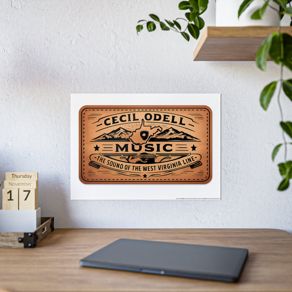 Cecil Odell Music Vintage Copper Logo Gloss Poster