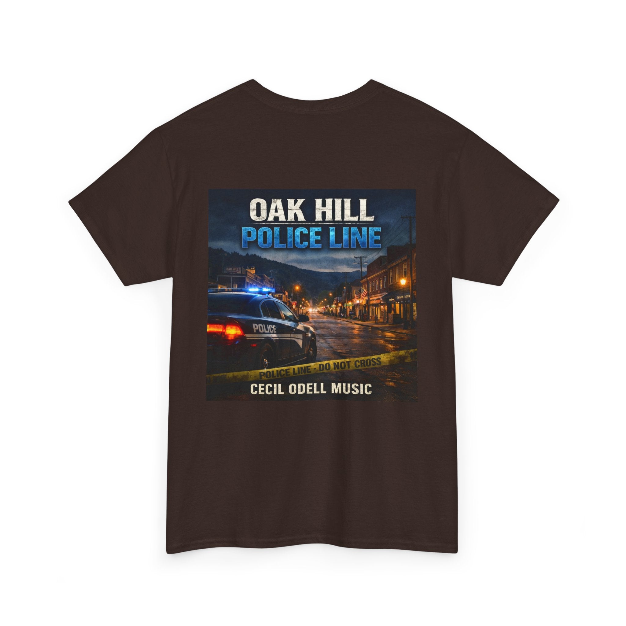 Police Line T-Shirt: Oak Hill 'Police Line' Album Cover Tee