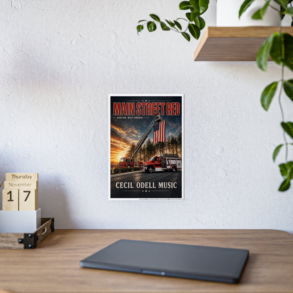 Main Street Red, Grafton VFD Poster