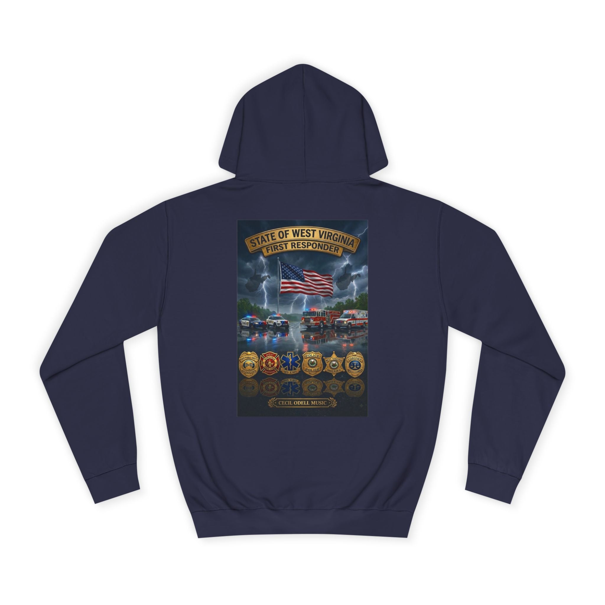 West Virginia Line Badge Hoodie: State & First Responder Tribute