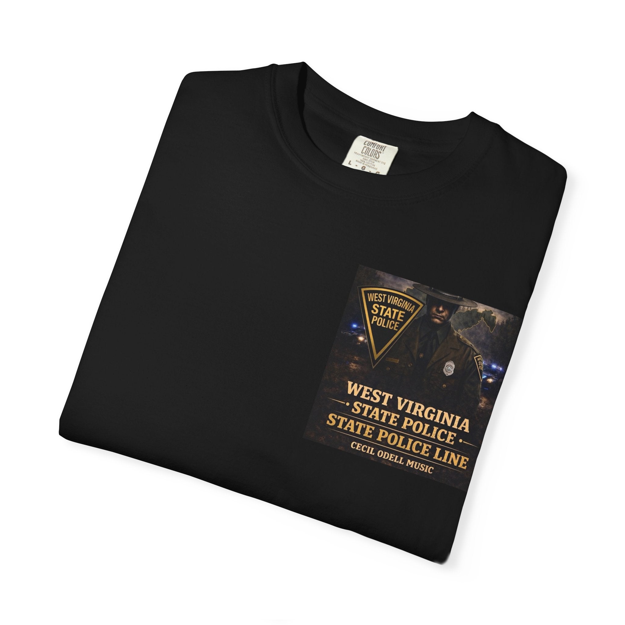 West Virginia State Police Graphic T-Shirt: 'State Police Line' Back Print