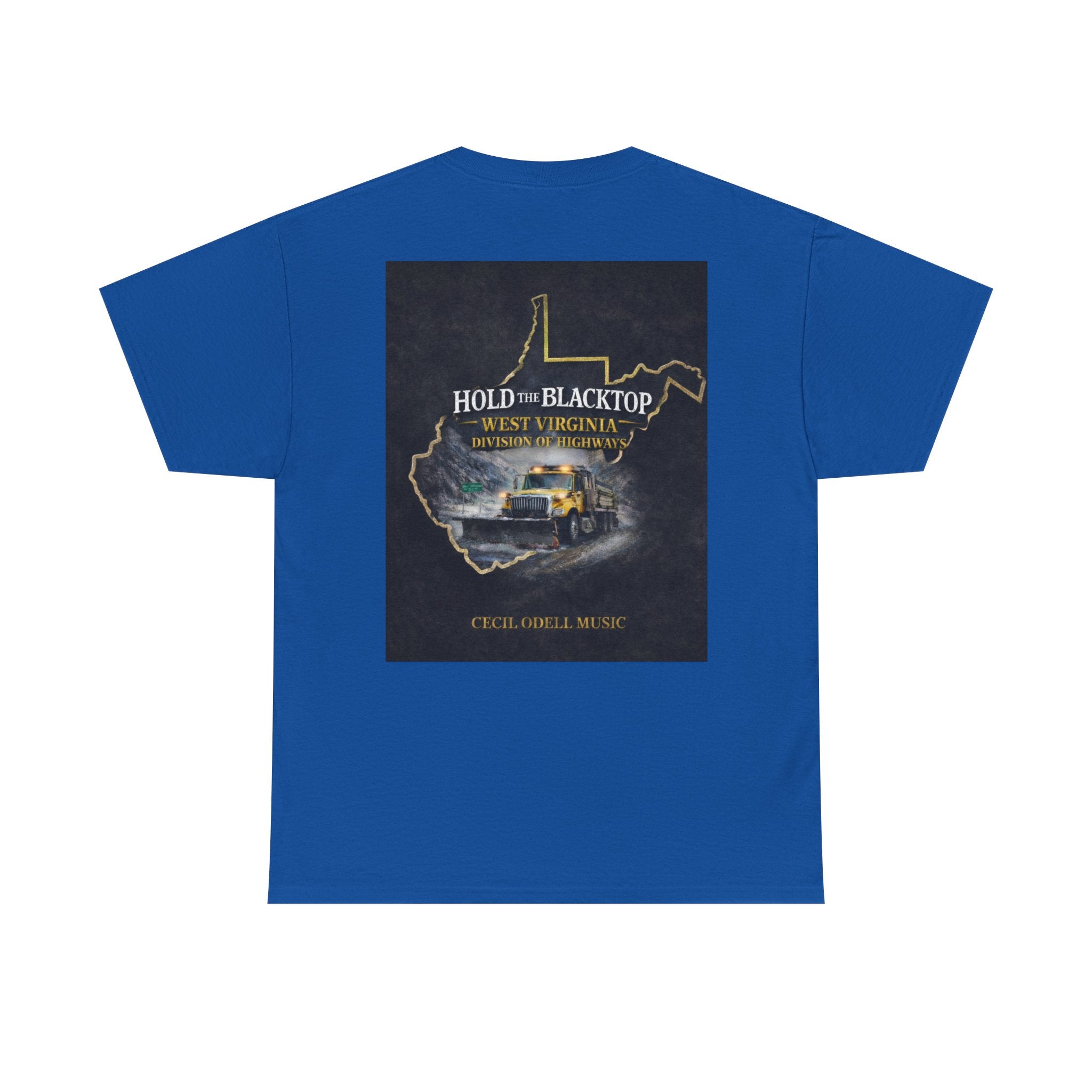 West Virginia 'Hold the Blacktop' Graphic Tee: Vintage Truck State Outline Music Shirt