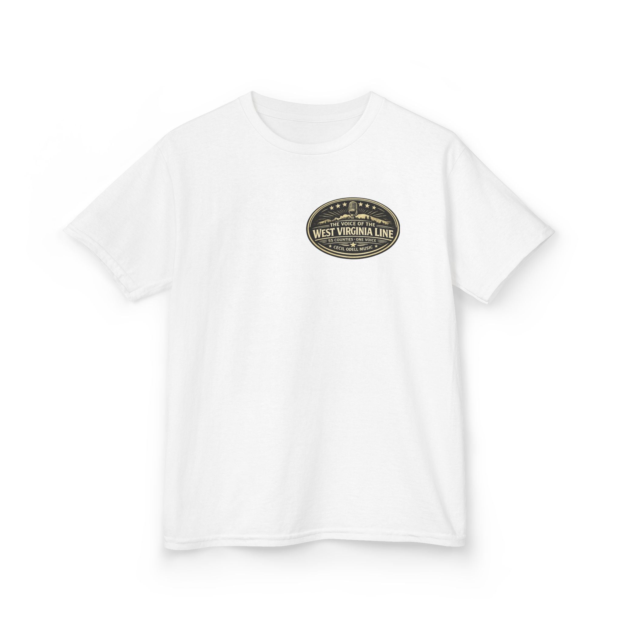 West Virginia Line Kids T‑Shirt: 'The Voice of the West Virginia Line' Vintage Emblem