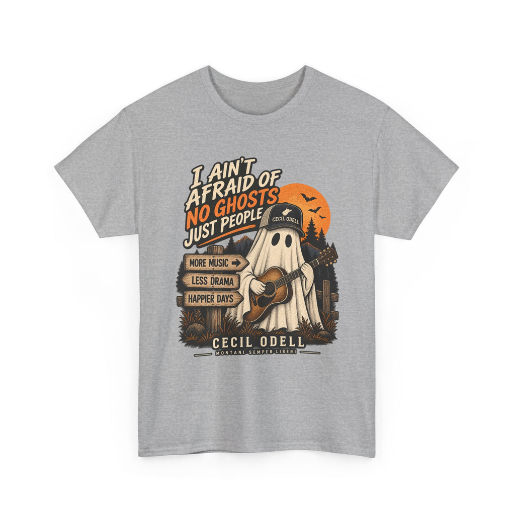 I Ain't Afraid of No Ghosts, Just People Halloween Tee | Cecil Odell