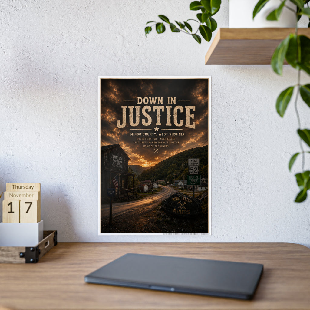Poster — 'Down in Justice' West Virginia Wall Art